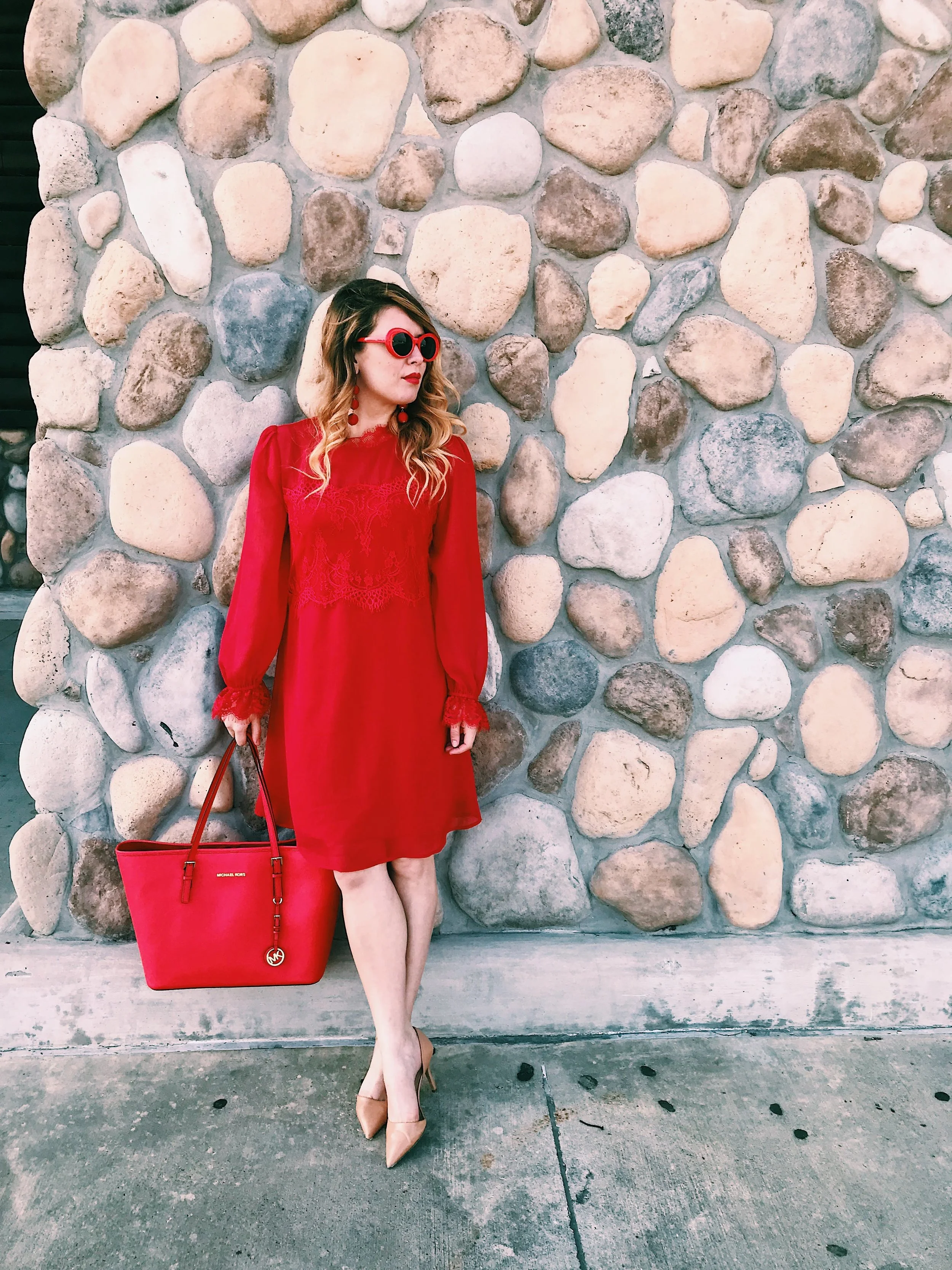 Michael kors cherry hot sale dress